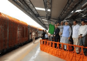 Modi flags off Meghalaya's first train, compares northeast to Lakshmi