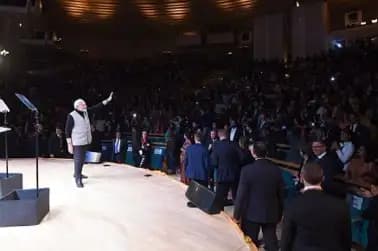 Modi addresses Indian dia