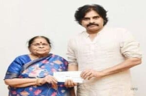 Pawan Kalyan s mother makes a donation for farmers in distress