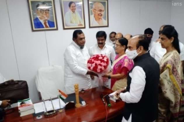 P V  Narasimha Rao s daughter Vani Devi takes oath as MLC