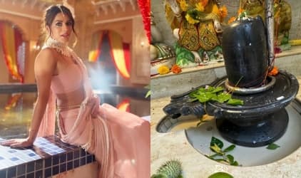 On First "Shravan Somvaar," TV Actress Nia Sharma Visits Shiv Temple