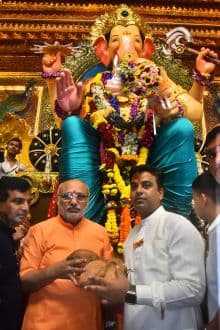 Maharashtra Governor Celebrates Ganesh Festival: Offers Prayers at Mumbai’s Lalbaug Ganpathy Pandal, Bids Farewell to Lord Ganesh at Rajbhawan
