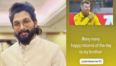 Allu Arjun Wishes Aussie Cricketer David Warner on His Birthday