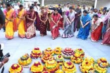 Telangana Begins Nine-Day State Festival of Bathukamma with Much Gaiety                                                                         