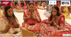 Women in ‘Solah Shringar’ Celebrate Karwa Chauth