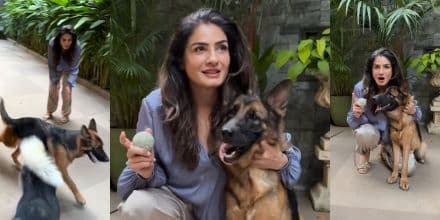 Raveena Tandon Adopts ‘Abandoned’ German Shepherd Dog; The Actress Welcomes the Pet to Its ‘Forever Home’