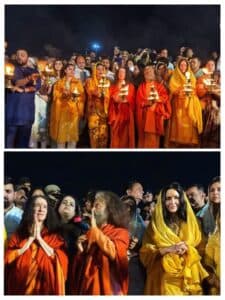 Katrina Kaif and Raveena Tandon Attend the ‘Ganga Aarti’ During Maha Kumbh