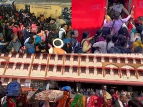 Crowded Railway Stations Across Nation Amid Maha Kumbh Rush; Authorities Struggle With Devotees' Influx