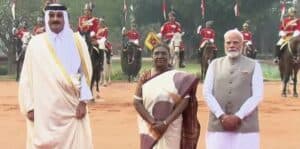 Qatar’s Emir Receives Ceremonial Welcome at Rashtrapati Bhavan, To Hold Meeting with PM Modi Today