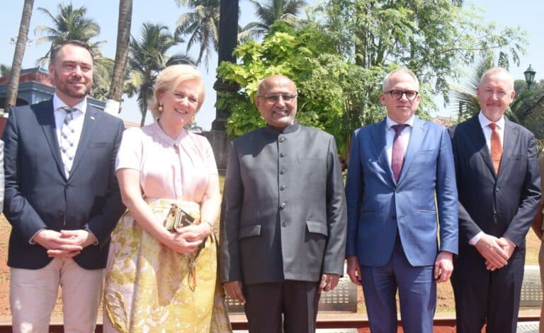 Belgian Princess Astrid Meets Maharashtra Governor C.P Radhakrishnan