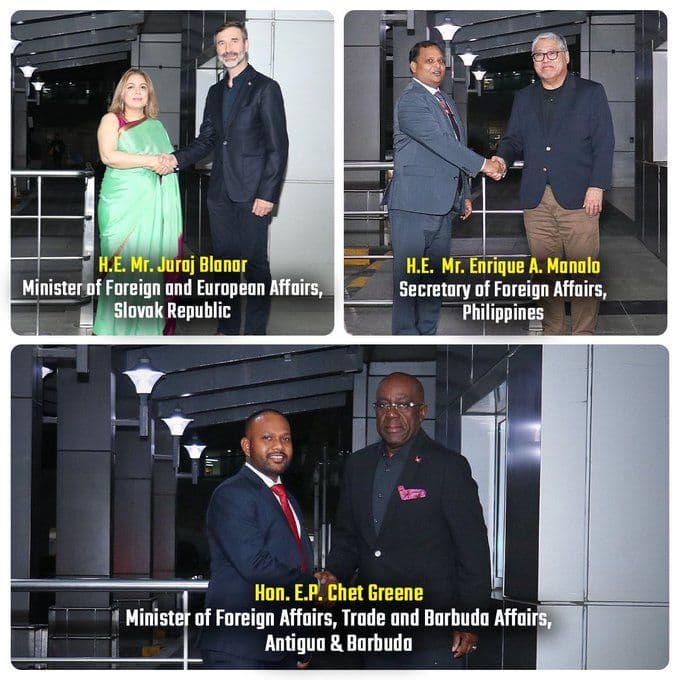 Raisina Dialogue 2025: Foreign Ministers of Slovakia, Philippines, and Antigua & Barbuda Arrive in Delhi