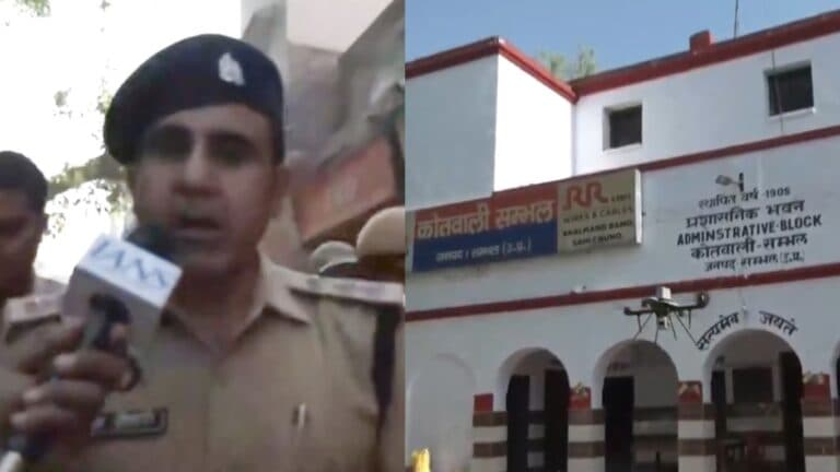 Drone Surveillance in UP's Sambhal, Cops Maintain Tight Vigil
