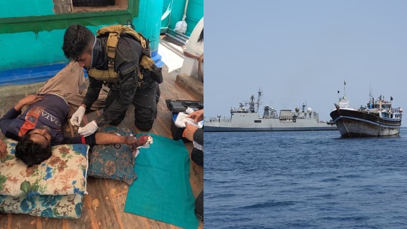 Indian Navy Provides Critical Medical Help to Pak National in Central Arabian Sea