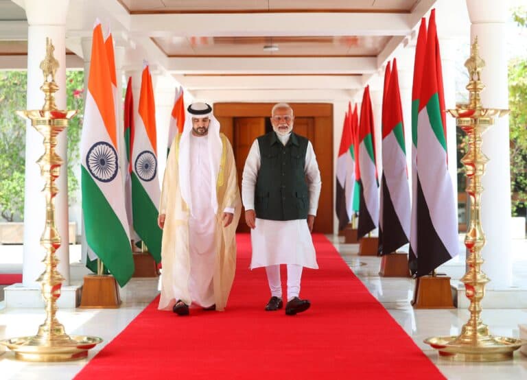 Crown Prince of Dubai Presents PM Modi Replica of His Grandfather's Traditional Cloak 