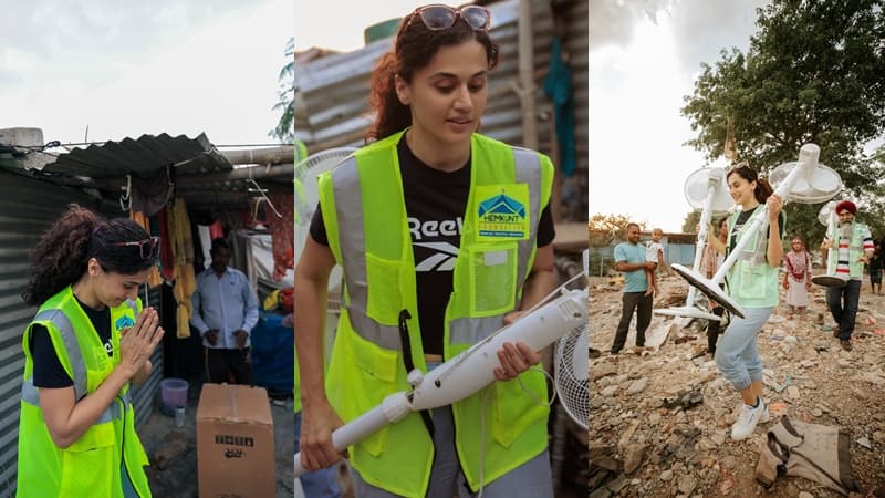 Taapsee Pannu Donates Cooling Equipment To Slum Areas, Calls Initiative ‘Deeply Moving’