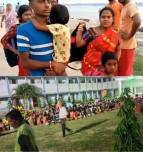 Murshidabad Violence: Hindus Fleeing in Boats, Take Shelter in School; Suvendu Adhikari Posts Videos