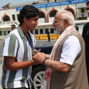 PM Modi Meets IPL Star Vaibhav Suryavanshi And His Parents in Patna