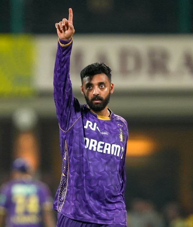 IPL 2025: KKR Spinner Chakaravarthy Fined, Handed One Demerit Point For Code of Conduct Breach