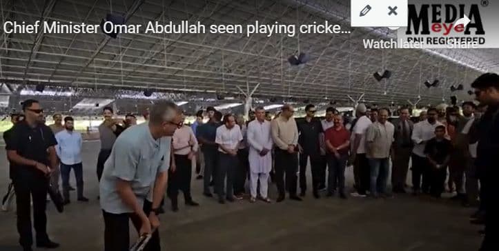 J&K Chief Minister Omar Abdullah Seen Playing Cricket at Samba