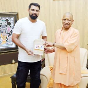 India Pacer Mohammed Shami Meets Uttar Pradesh CM Yogi Adityanath in Lucknow