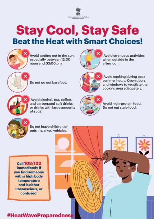 Heatwave: Health Ministry Issues Advisory, Asks People To Stay Indoors During Peak Hours