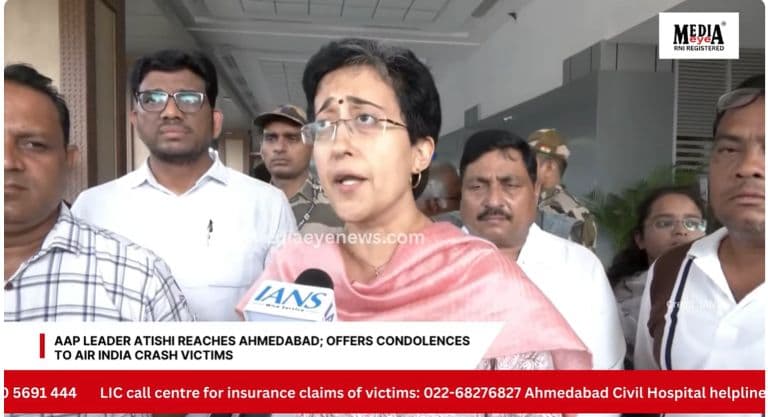 AAP Leader Atishi Reaches Ahmedabad; Offers Condolences to Air India Crash Victims