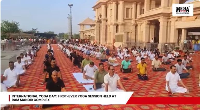 International Yoga Day: First-Ever Yoga Session Held At Ram Mandir Complex