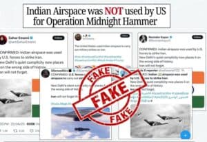 Government Debunks Social Media Posts Claiming US Aircraft Used Indian Airspace To Strike Iran
