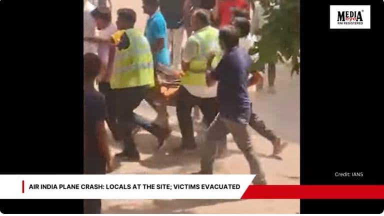 Air India Plane Crash: Locals At the Site; Victims Evacuated