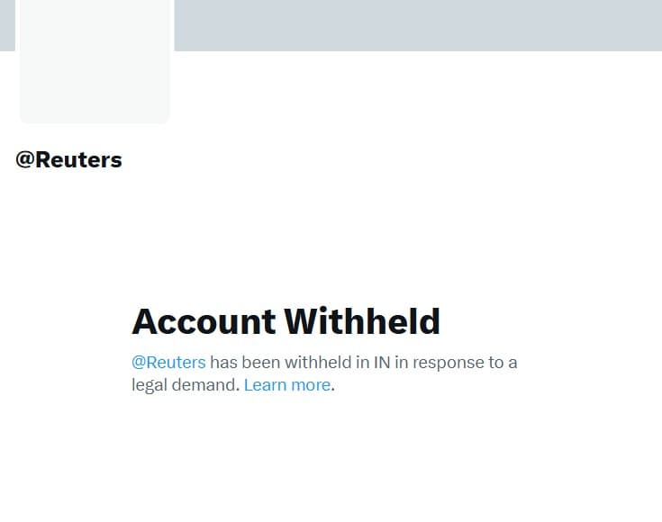 Govt Says There's No Directive to Block Reuters X Handle in India