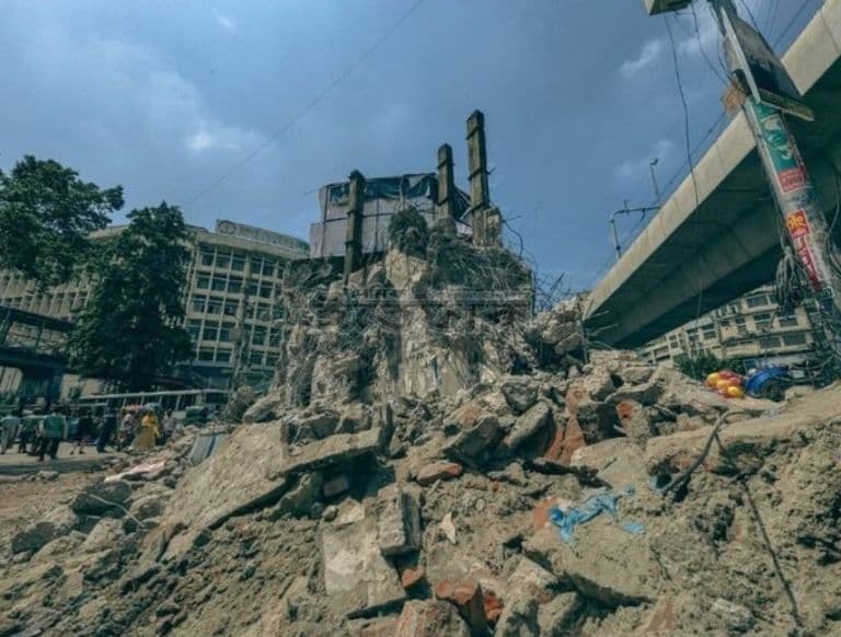 Structure Dedicated to Bangladesh Liberation War Torn Down; Yunus Regime Plans New Installation For July Protest