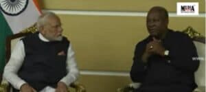 Glimpses of PM Modi in Ghana, Meets President John Mahama