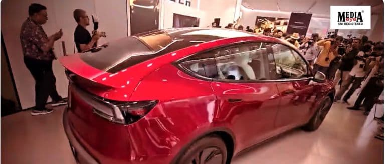 Watch Tesla's First Showroom Opening in Mumbai