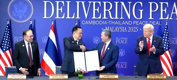 Cambodia, Thailand Sign Historic Peace Deal in Malaysia in Trump's Presence