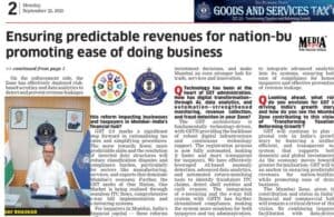 Ensuring Predictable Revenues for Nation Building, Promoting Ease of Doing Business