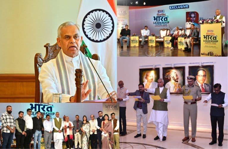 Governor Acharya Devvrat's Eventful Week: Engages with University Heads First Time, Launches Vigilance Awareness Drive, Leads Viksit Bharat Leadership Summit 2025 in Mumbai
