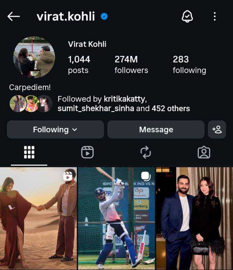 Virat Kohli’s Instagram Account Restored After Brief Disappearance, Fans React
