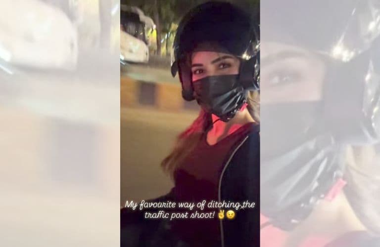 Kriti Sanon Ditches City Traffic, Chooses Unconventional Ride After Shoot