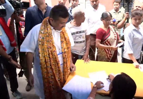 Suvendu Adhikari Inspects Bhabanipur Polling Stations, Offers Prayers Amid Phase 2 Voting