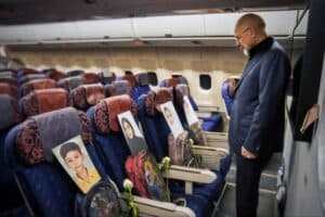 Iran’s Speaker Ghalibaf Carries Symbolic Tribute to Minab School Attack Victims on Flight to Islamabad