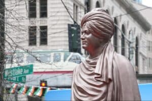 Swami Vivekananda Statue Unveiled at Seattle’s Westlake Square, A First for US City Government