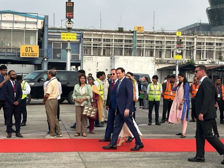 US Secretary of State Marco Rubio Lands in Kolkata, Scheduled to Meet PM Modi Today