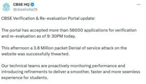 CBSE Receives Over 56,000 Applications for Answer Sheet Review, Foils Major Cyber Attack
