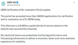 CBSE Receives Over 56,000 Applications for Answer Sheet Review, Foils Major Cyber Attack