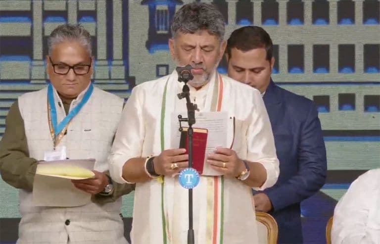 D.K. Shivakumar Sworn In as Karnataka’s 25th Chief Minister at Bengaluru Ceremony