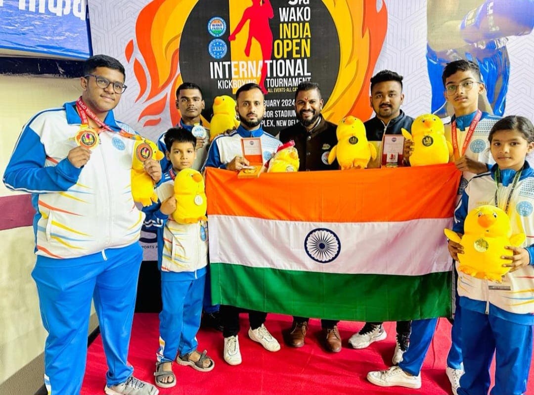 Class XI Student Wins Gold and Bronze at India Open International Kickboxing