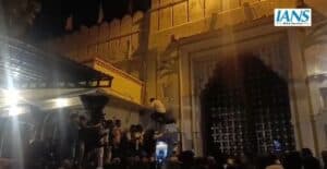 Supporters of Mewar Royal Fight Outside City Palace in Udaipur, Rajasthan Government Seizes Disputed Site