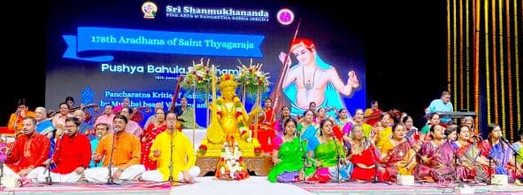 Festival Dedicated to Saint Thyagaraja Held at Shanmukhananda in Mumbai