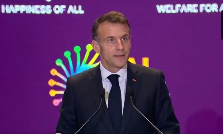 Macron Showcases India’s Digital Growth at AI Summit via Street Vendor Story