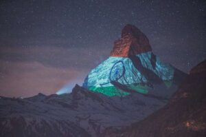 Matterhorn lights up with Indian tricolour